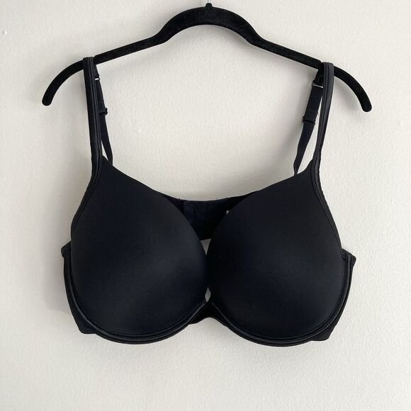 Cacique Bra 118641 Black Full Coverage Smooth Balconette Bra Size 40DD Underwire - Picture 1 of 12